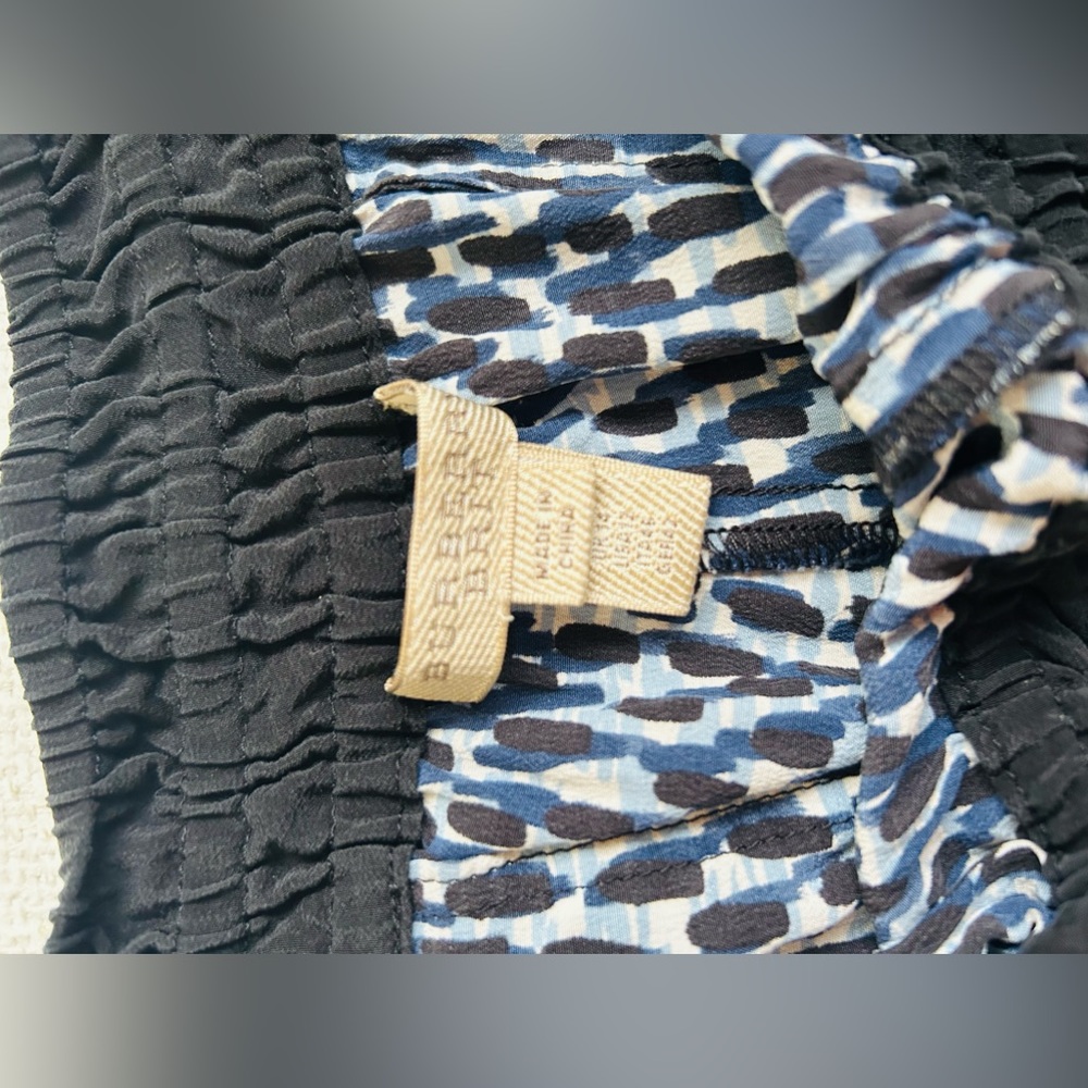 Burberry Brit 100 percent authentic silk in blue and black patterned pants